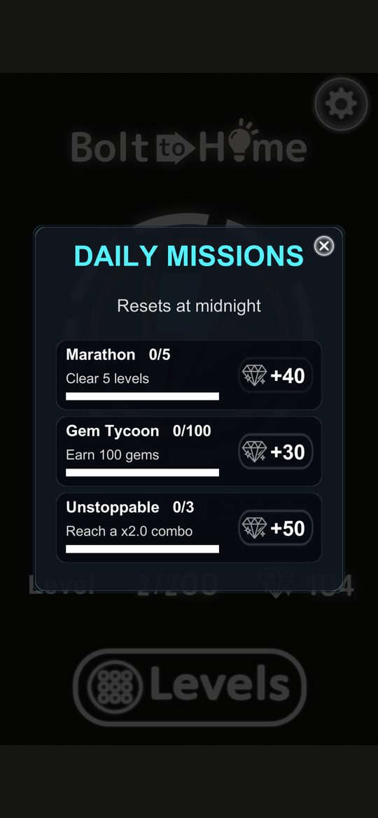 Daily missions and rewards
